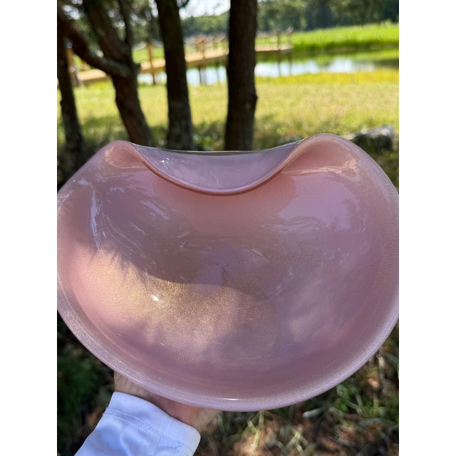 Alfredo Barbini Vintage Mid-Century Murano Glass Centerpiece Bowl - Attributed to Alfredo Barbini For Sale - Image 4 of 12