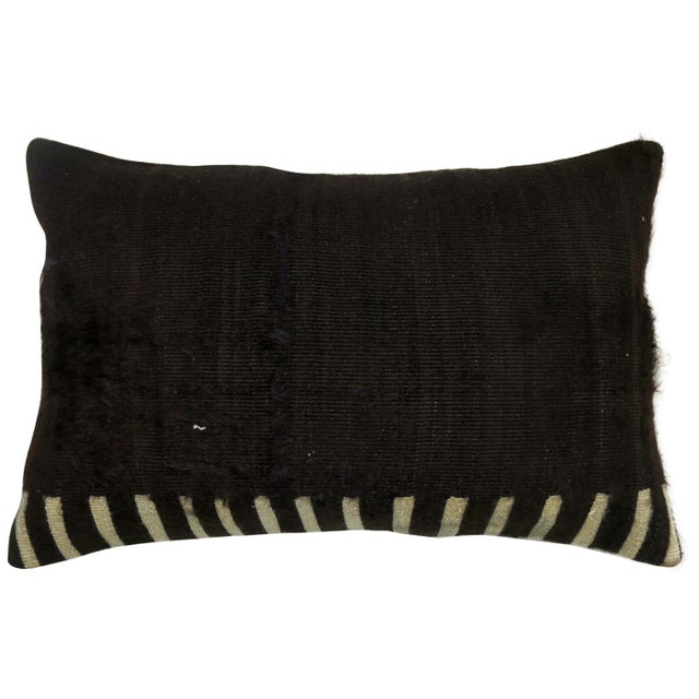 A pillow made with a Turkish Mohair rug. 15'' x 23''