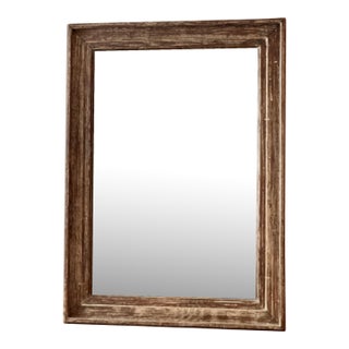 1990s Rustic Wood-Framed Wall Mirror For Sale