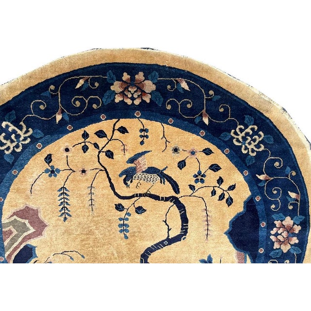 Art Deco A Rare Antique 6' Round Art Deco Chinese Rug For Sale - Image 3 of 5