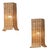 Wicker Wall Lamp Pair - Organic Modern Design "Eambra" For Sale