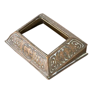 Tiffany Studios New York 'Zodiac' Bronze Desk Calendar Holder or Picture Frame, Circa 1910