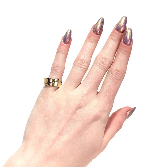 Mid-Century Modern Vintage Mid-Century Modernist Paul Lobel Mixed Metal Gold/Silver Cigar Band Ring For Sale - Image 3 of 13