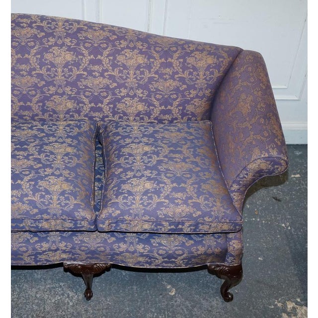 Antique English Country House Chippendale Camel Back 3-Seater Sofa For Sale - Image 12 of 18