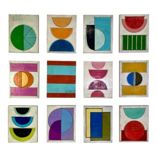 Large Encaustic Mixed Media Installation by Gina Cochran - "Such a Fuss" - 12 Panels For Sale