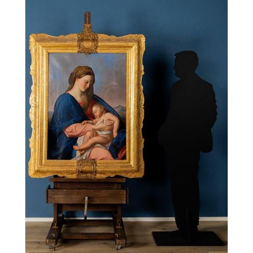 Antonio Boldini, Madonna And Child, 1849; Oil On Canvas, Framed For Sale - Image 3 of 11