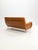 Metal Three-Seater Sofa in Skai with Brass Feet in the style of Marco Zanuso,1950s For Sale - Image 7 of 12