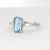 14k White Gold Ring With Octagon Aquamarine and Diamonds For Sale - Image 14 of 18