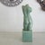 Mint Ceramic Nude Female Sculpture on Plinth With Sage Green Glaze For Sale - Image 8 of 18