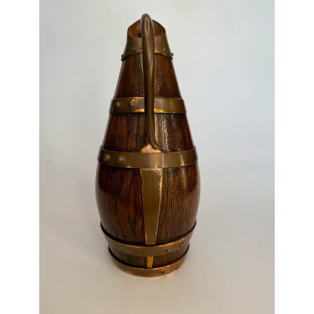 Early 20th Century Traditional Norman French Copper and Wood Pitcher For Sale - Image 5 of 10