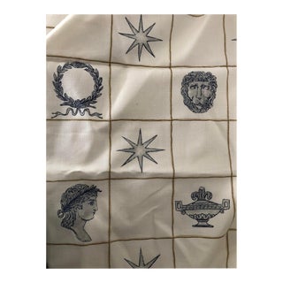 French Style Sandberg Printed in Sweden “Felicia” Upholstery Fabric Remnant 61”x 37” For Sale