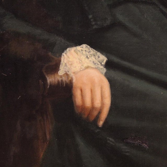 Luigi Sorio, Portrait, 1898, Oil on Canvas, Framed For Sale - Image 9 of 16