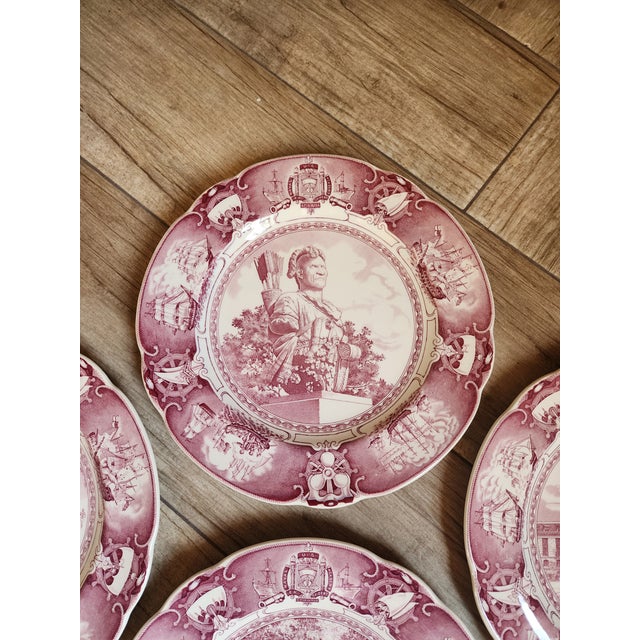 United States Navy Wedgwood Mulberry Plates For Sale - Image 11 of 11