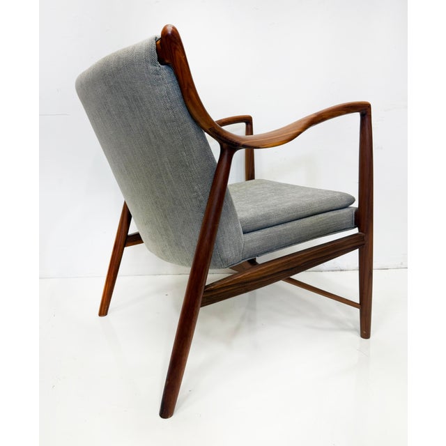Danish Modern Model 45 Lounge Chair, Finn Juhl Manner, Pair For Sale In Miami - Image 6 of 16