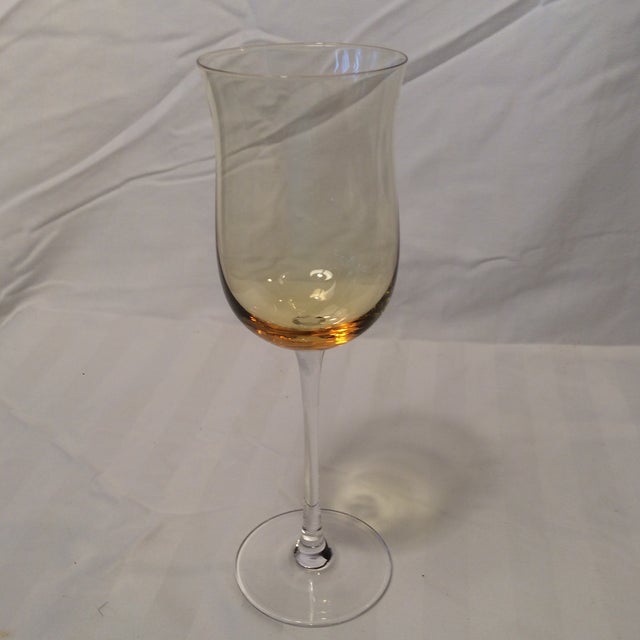 Glass Italian Multi Colored Tall Stem Crystal Wine Glasses - Set of 11 For Sale - Image 7 of 13