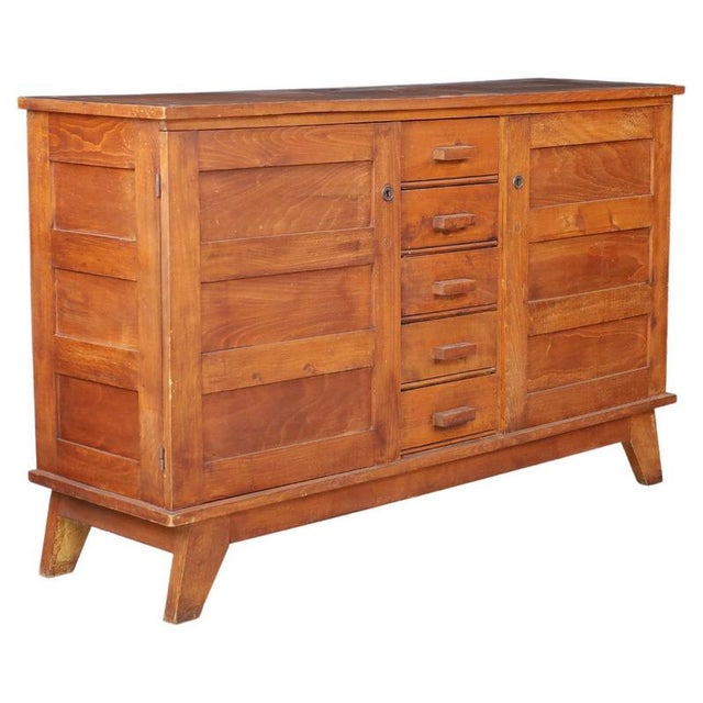Oak Sideboard from René Gabriel, France, 1940s For Sale - Image 10 of 10