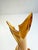 Mid-Century Modern Mid 20th Century Empoli Art Glass Swung Vase Honey Amber, Cristalleria Fratelli Betti For Sale - Image 3 of 12