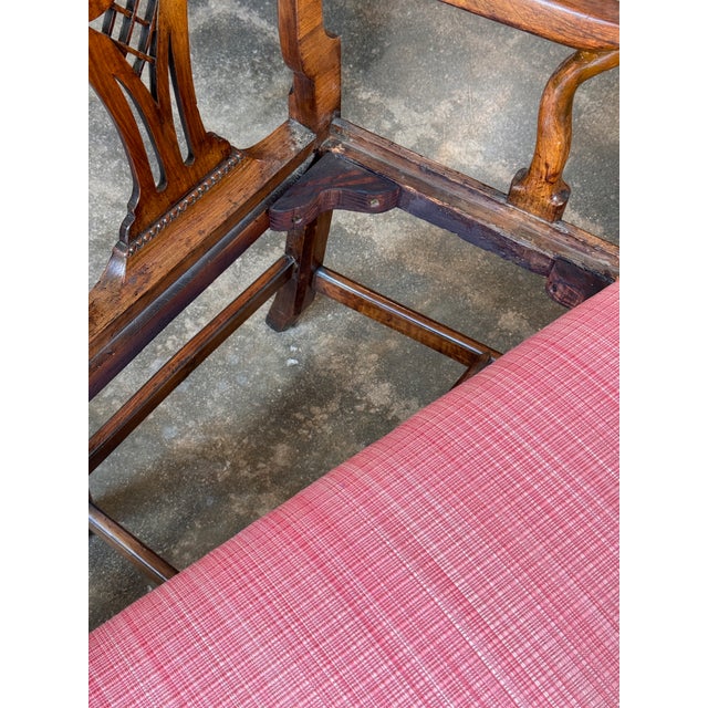 18th Century English Mahogany Triple Chair-Back Hall Bench For Sale - Image 10 of 14