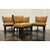 Custom made Klismos Chairs, originally produced for 5 star hotel, in Pindler Faux Leather #6140 Lang-Honey, Walnut Frame....