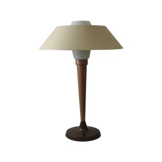 Mid-Century Modern Frosted Glass Lamp For Sale