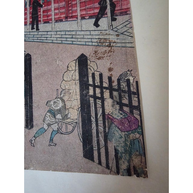 Shimbashi Station Meiji Era Utagawa School Hiroshigi For Sale - Image 16 of 17