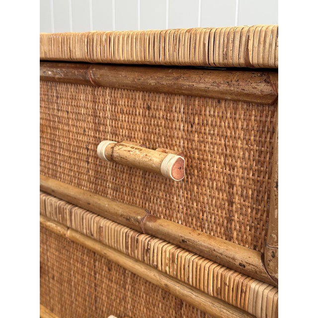 Vintage Woven Rattan Chest of Drawers For Sale - Image 10 of 18