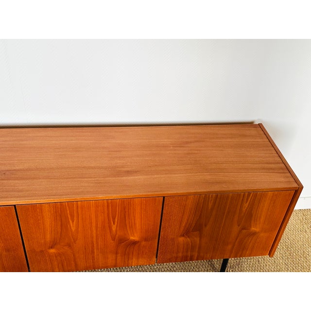 Minimalist Scandinavian Teak Sideboard, 1960s For Sale - Image 4 of 15