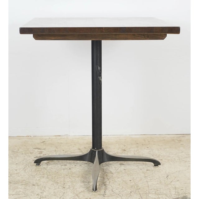 Brown Handcrafted Industrial Flooring Steel Bistro Table For Sale - Image 8 of 11