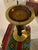 Mid 20th Century Hollywood Regency Brass and Turned Wood Smoking Stand Ashtray For Sale - Image 4 of 11
