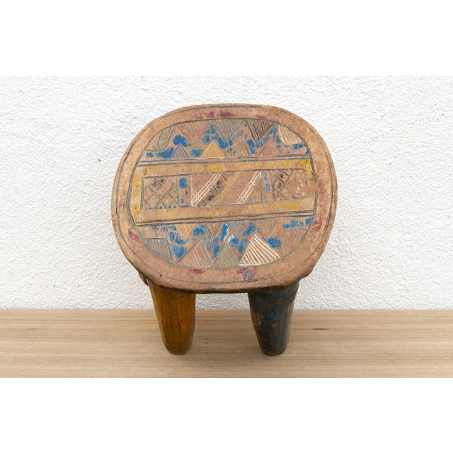 Wood Vintage Nupe Stool, Tribal Celebration For Sale - Image 7 of 7