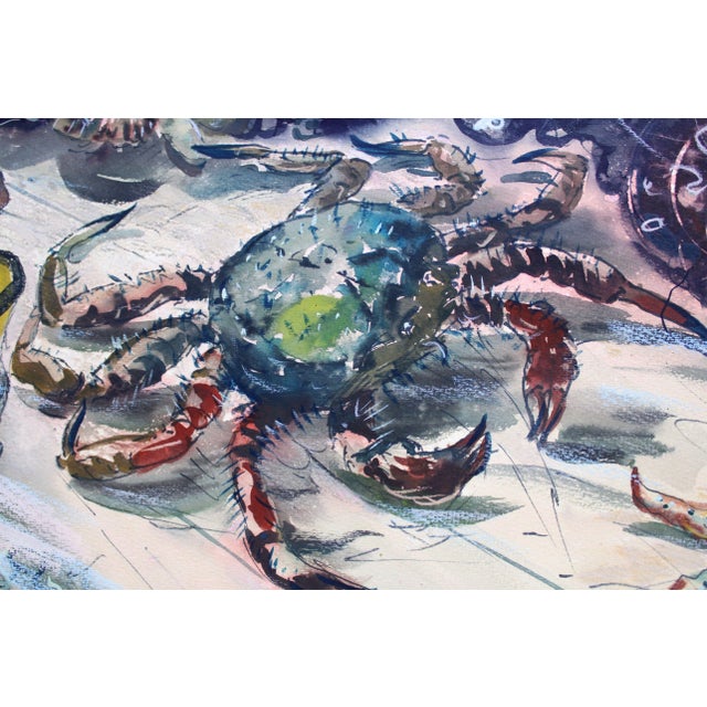 Janis Brekte, Crab, 1971, Watercolor on Paper For Sale - Image 4 of 10