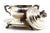 Silver Bonbon Jar on a Removable Plate with Goat-Shaped Knob Lid, Friezes and Raised Feet, in Good conditions. Designed...