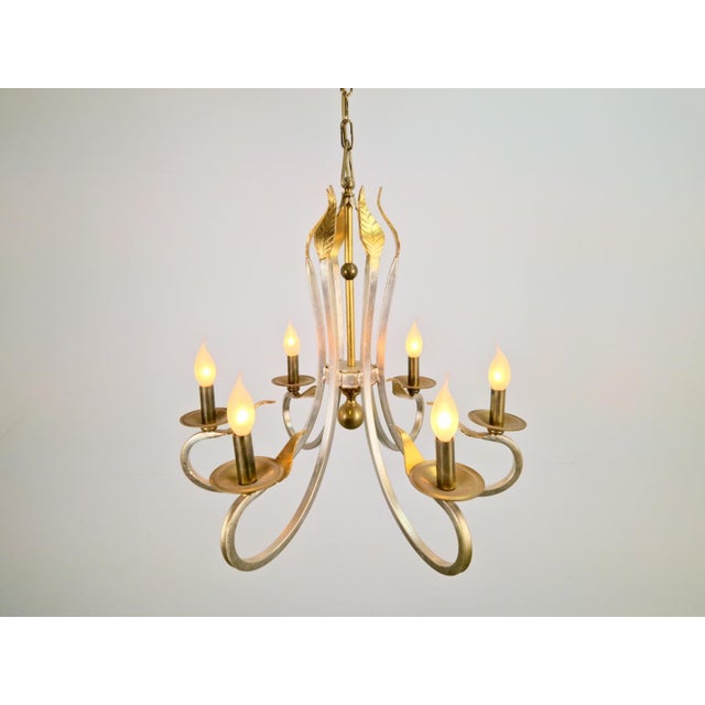 Chandelier from Solari SRL Florence, Italy, 1980s For Sale - Image 6 of 18