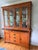 Lovingly cared for oak china cabinet hutch. In the style of Stickley Mission Oak Arts & Crafts pieces. China Cabinet top...