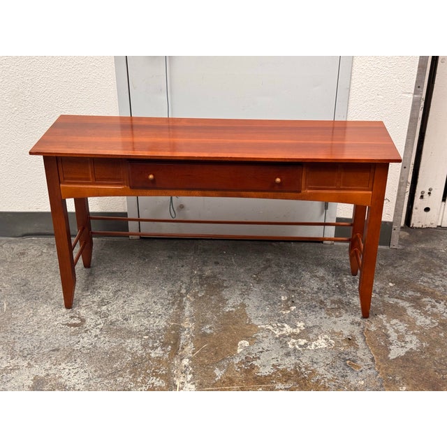 Brown Circa 1999 Impressions by Thomasville Bridges Collection Console Table For Sale - Image 8 of 12