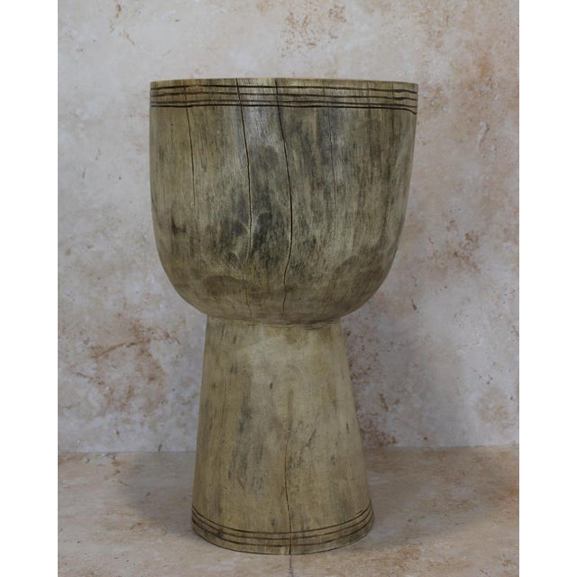 Tapered Wood Side Table For Sale - Image 4 of 4