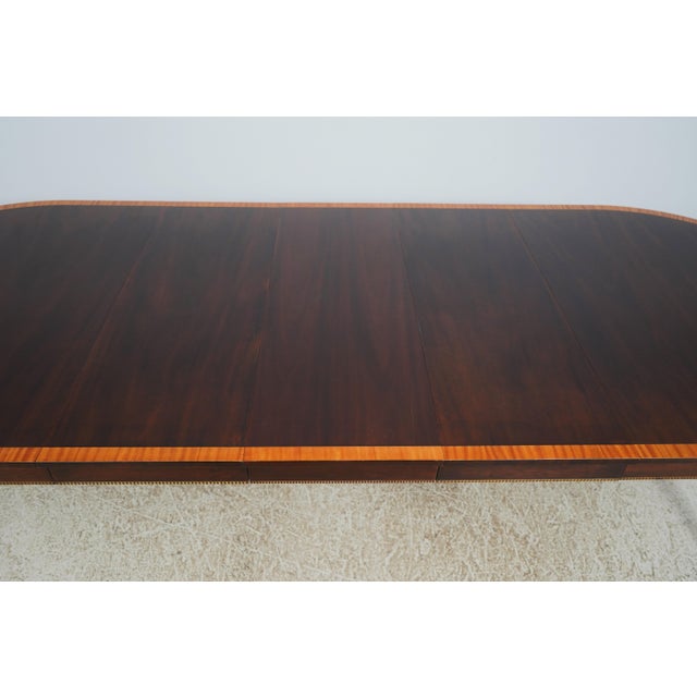 Stickley Mahogany Federal Style Inlaid Dining Table For Sale - Image 14 of 18
