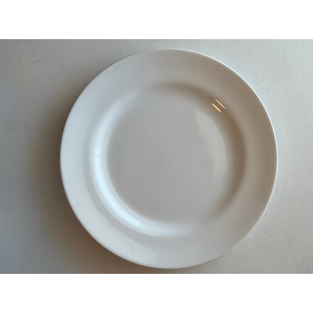 1990s 1990s Set of 6 Large White Porcelain Dinner or Service Plates For Sale - Image 5 of 8
