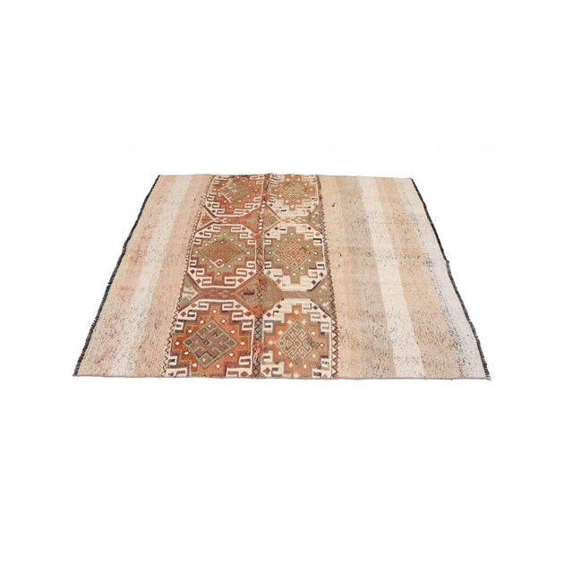 1960s Faded Vintage Decorative Kilim Rug - 4`1″ X 5`1″ For Sale - Image 5 of 6