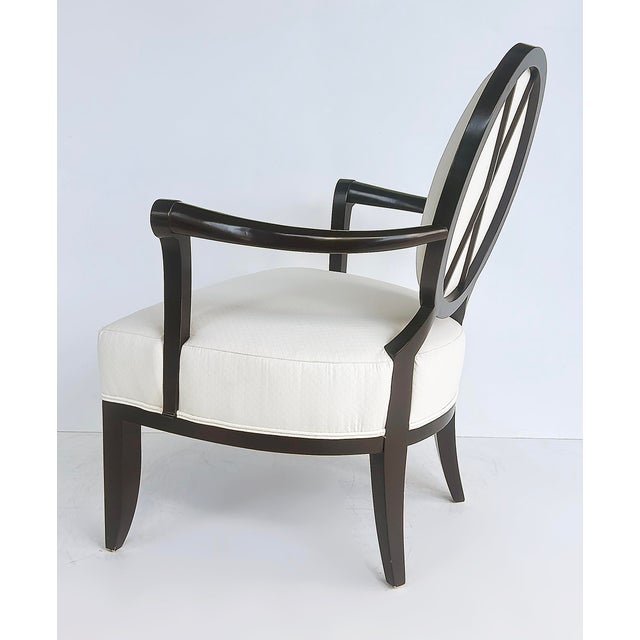 Baker Furniture Company Late 20th Century Barbara Barry for Baker Furniture Oval X-Back Club Chair For Sale - Image 4 of 11