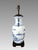 Impressive Blue & White Chinese Republic Porcelain Table Lamp With Landscape, Foo Lions, Ming Style Wood Stand 33" For Sale - Image 4 of 11