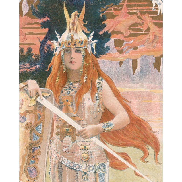Gaston Bussière, Brunnhild, 1898, Lithograph on Paper For Sale - Image 3 of 10