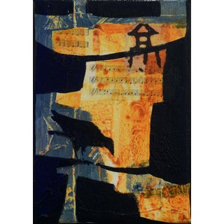 Morning Song 4 by Karen Rosasco | Acrylic Painting of abstract shapes and musical notes For Sale