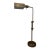 Vintage Adjustable Brass Pharmacy Floor Lamp With Patinated Finish For Sale