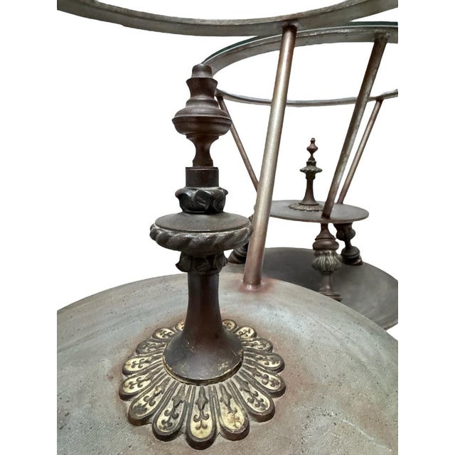 Metal Hollywood Regency Center Tables with Glass Tops, 1980s, Set of 2 For Sale - Image 7 of 10