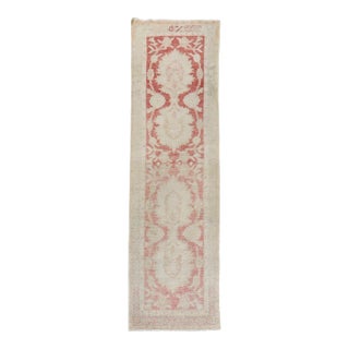 Early 20th Century Zabihi Collection Turkish Oushak Runner - 2'8" x 9'5" For Sale