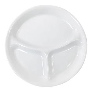 Authentic Corelle by Corning Ny Usa 10" Divided Plate White 1980s-1990s