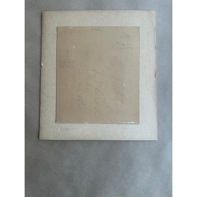 Traditional Vintage Etching of Schoolgirl With Books Classic Genre Scene, Matted For Sale - Image 3 of 3
