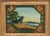 Federal trumeau mirror with giltwood frame, reverse painted panel depicting a country scene with a horse and carriage;...