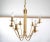 Stunning Gold Plate and Brass 9 Light Chandelier by Stilkronen with Canopy and Brass Sleeves. In working condition and...